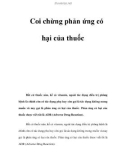 Coi chừng phản ứng có hại của thuốc