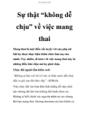 Sự thật 'không dễ chịu' về việc mang thai