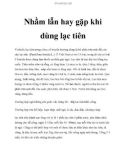 Nhầm lẫn hay gặp khi dùng lạc tiên