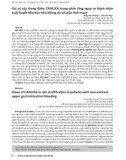 Giá trị của thang điểm CANUKA trong phân tầng nguy cơ bệnh nhân xuất huyết tiêu hóa trên không do vỡ giãn tĩnh mạch