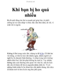 Khi bạn bị ho quá nhiều