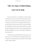 Chế độ Ăn Uống Và Dinh Dưỡng Của Trẻ Sơ Sinh