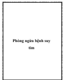 Phòng ngừa bệnh suy tim