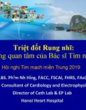 Bài giảng Triệt đốt rung nhĩ: Những quan tâm của bác sĩ tim mạch