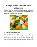 6 thực phẩm cho bữa trưa giảm cân