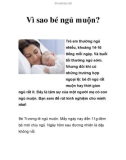 Vì sao bé ngủ muộn?