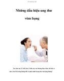 Những dấu hiệu ung thư vòm họng