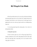 Kế Hoạch Gia Đình