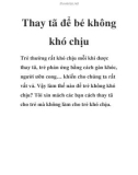 Thay tã để bé không khó chịu