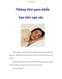 Những thói quen khiến bạn khó ngủ sâu