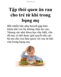 Tập thói quen ăn rau cho trẻ từ khi trong bụng mẹ