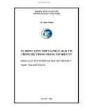 LUẬN VĂN: TỰ ĐỘNG TỔNG HỢP VÀ PHÂN LOẠI TIN TRONG HỆ THỐNG TRANG TIN ĐIỆN TỬ