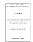 Luận án Tiến sĩ Kinh tế: Mối quan hệ kết nối mạng lưới giữa vốn xã hội ngoài doanh nghiệp và tăng trưởng kinh doanh: Nghiên cứu các doanh nghiệp bất động sản nhà ở tại đồng bằng sông Cửu Long