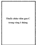 Thuốc chữa viêm gan C trong vòng 1 tháng