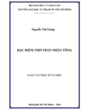 Luận văn Thạc sĩ Văn học: Đặc điểm thơ Trần Nhân Tông