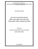 Tóm tắt Luận văn Thạc sĩ Quản lý văn hóa: Quản lý Cụm di tích lịch sử đình - chùa Hổ Lao, xã Tân Việt, thị xã Đông Triều, tỉnh Quảng Ninh