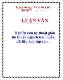 LUẬN VĂN: Nghiên cứu kỹ thuật giấu tin thuận nghịch trên miền dữ liệu ảnh cấp xám