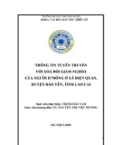 Tóm tắt Khóa luận tốt nghiệp khoa Văn hóa dân tộc thiểu số: Thông tin tuyên truyền với xóa đói giảm nghèo của người Hmông ở xã Điện Quan, huyện Bảo Yên, tỉnh Lào Cai