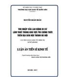 Luận án tiến sĩ Kinh tế: Thu nhập của lao động di cư làm thuê trong khu vực phi chính thức trên địa bàn nội thành Hà Nội