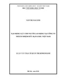 Luận văn Thạc sĩ Quản trị kinh doanh: Tạo động lực cho người lao động tại Công ty Trách nhiệm Hữu hạn Lixil Việt Nam