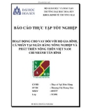 Báo cáo thực tập tốt nghiệp: Hoạt động cho vay đối với hộ gia đình, cá nhân tại ngân hàng nông nghiệp và phát triển nông thôn Việt Nam chi nhánh Tân Bình