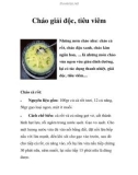 Cháo giải độc, tiêu viêm