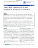 Báo cáo khoa hoc: Validity of gait parameters for hip flexor contracture in patients with cerebral palsy