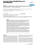 Báo cáo khoa hoc: Validation of spinal motion with the spine reposition sense device