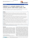 báo cáo khoa học: Validation of a computer-adaptive test to evaluate generic health-related quality of life