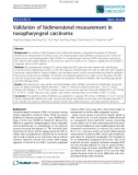 Báo cáo khoa học: Validation of bidimensional measurement in nasopharyngeal carcinoma