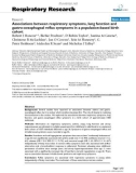 Báo cáo y học: Associations between respiratory symptoms, lung function and gastro-oesophageal reflux symptoms in a population-based birth cohort