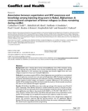 Báo cáo y học: Association between expatriation and HIV awareness and knowledge among injecting drug users in Kabul, Afghanistan: A cross-sectional comparison of former refugees to those remaining during conflict