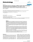 Báo cáo y học: Association between disruption of CD4 receptor dimerization and increased human immunodeficiency virus type 1 entry