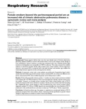 Báo cáo y học: Female smokers beyond the perimenopausal period are at increased risk of chronic obstructive pulmonary disease: a systematic review and meta-analysis