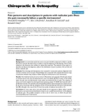 Báo cáo y học: Pain patterns and descriptions in patients with radicular pain: Does the pain necessarily follow a specific dermatome