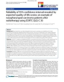 báo cáo khoa học: Reliability of 95% confidence interval revealed by expected quality-of-life scores: an example of nasopharyngeal carcinoma patients after radiotherapy using EORTC QLQ-C 30