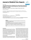 Báo cáo y học: Two-dimensional power Doppler-three-dimensional ultrasound imaging of a cesarean section dehiscence with utero-peritoneal fistula: a case report