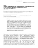 Báo cáo y học: Science review: Redox and oxygen-sensitive transcription factors in the regulation of oxidant-mediated lung injury: κ role for nuclear factor-κ