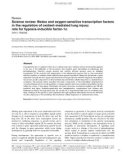 Báo cáo y học: Science review: Redox and oxygen-sensitive transcription factors in the regulation of oxidant-mediated lung injury: α role for hypoxia-inducible factor-1α