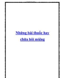 Những bài thuốc hay chữa hôi miệng