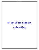 Đi bơi dễ lây bệnh tay chân miệng