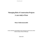 Doctor of Philosophy: Managing risk of construction projects a case study of Iran