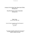 Master's thesis: A study of the Lithgow New Government Office Development: using best practice to deliver sustainable developments