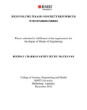 Master's thesis of Engineering: High volume flyash concrete reinforced with hybrid fibers