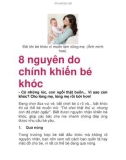 8 nguyên do chính khiến bé khóc