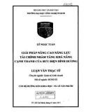 Luận văn Thạc sĩ Quản trị kinh doanh: Giải pháp nâng cao năng lực tài chính nhằm tăng cường khả năng cạnh tranh của Bưu điện Bình Dương