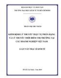 Luận văn Thạc sĩ Kinh tế: Kiểm định lý thuyết trật tự phân hạng và lý thuyết thời điểm thị trường tại các doanh nghiệp Việt Nam