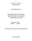Tóm tắt luận văn thạc sĩ: Hoàn thiện công tác kế toán trong điều kiện ứng dụng ERP tại bệnh viện C Đà Nẵng
