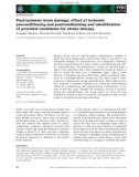 Báo cáo khoa học: Post-ischemic brain damage: effect of ischemic preconditioning and postconditioning and identiﬁcation of potential candidates for stroke therapy