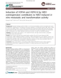 Báo cáo y học: Induction of HSPA4 and HSPA14 by NBS1 overexpression contributes to NBS1-induced in vitro metastatic and transformation activity